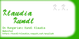 klaudia kundl business card